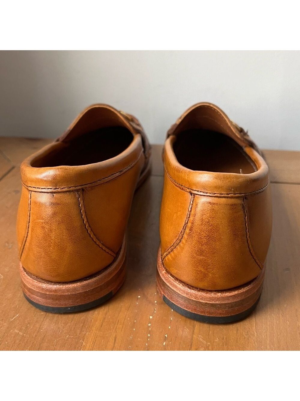 Rancourt & Co. Women’s Horsebit Loafer Natural Shell Cordovan Tan Leather 9.5 - Picture 4 of 13